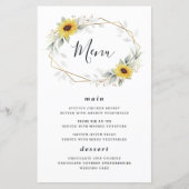 Kaarten van het Sunflower Elegant Geometric Weddin (Voorkant)