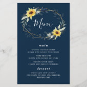 Kaarten van het Sunflower Navy Blue Geometric Wedd (Voorkant)