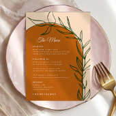 Kaarten van het Terracotta Wedding Menu