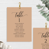 Kaarten van het Terracotta-zitplan met gastnamen