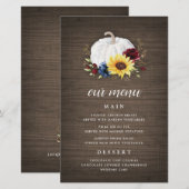 Kaarten van het White Pumpkin Sunflower Fall Weddi (Voorkant / Achterkant)