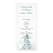 Kaarten van het winterpine Romance Wedding Program Reclamekaart (Voorkant)