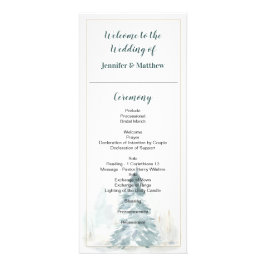 Kaarten van het winterpine Romance Wedding Program Reclamekaart
