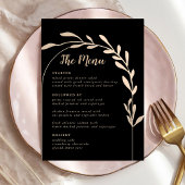 Kaarten van het zwarte Modern Wedding Menu