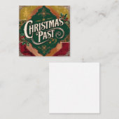 Kaarten van Kerst verleden Notitiekaartje (Voorkant / Achterkant)