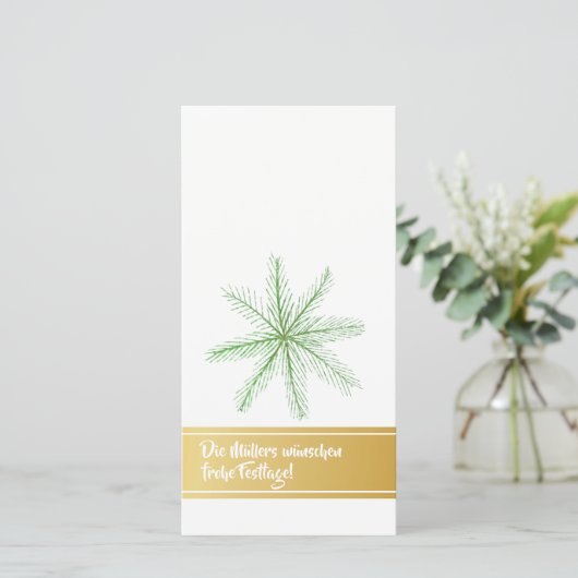 Kaarten van Minimalistic van Kerstmis de Gouden (Staand voorkant)