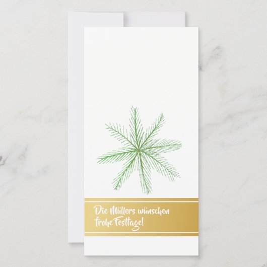 Kaarten van Minimalistic van Kerstmis de Gouden (Voorkant)