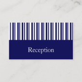 Kaarten van Navy Blue & White Stripes Wedding Encl (Achterkant)