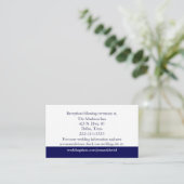 Kaarten van Navy Blue & White Stripes Wedding Encl (Staand voorkant)