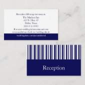 Kaarten van Navy Blue & White Stripes Wedding Encl (Voorkant / Achterkant)