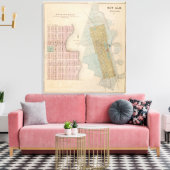 Kaarten van New Auburn, Minnesota Canvas Afdruk (Insitu (Woonkamer))