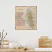 Kaarten van New Auburn, Minnesota Poster (Keuken)