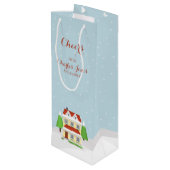 Kaarten van ons thuis tot aan het jouwe wijn cadeautas (Achterkant Gekanteld)