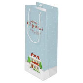 Kaarten van ons thuis tot aan het jouwe wijn cadeautas (Voorkant Gekanteld)