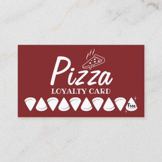 Kaarten van Pizza Pasta Restaurant Loyalty (Voorkant)