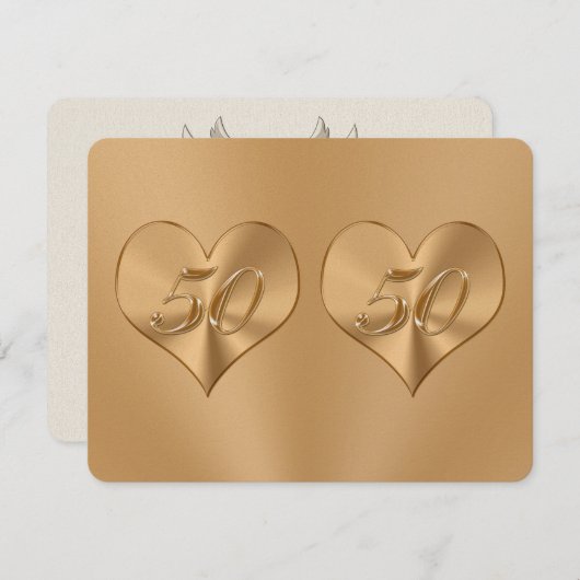 Kaarten van RSVP-respons voor het 50e Jubileum van (Voorkant / Achterkant)