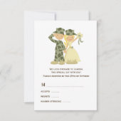 Kaarten van RSVP-soldaat en Bride Wedding RSVP (Voorkant)