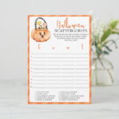 Kaarten van Scattergories Halloween-partij (Staand voorkant)