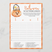 Kaarten van Scattergories Halloween-partij (Voorkant)