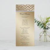 Kaarten van Sparkle Gold Chevron Wedding Rack (Staand voorkant)