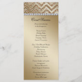 Kaarten van Sparkle Gold Chevron Wedding Rack (Voorkant)