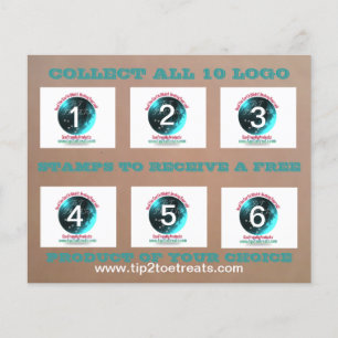 Kaarten van stempel/coupon