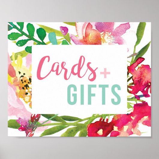 Kaarten van tropisch Vrijgezellenfeest en geschenk Poster (Voorkant)