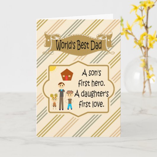 Kaarten van Vaderdag van de Papa van de wereld de (Gele Bloem)