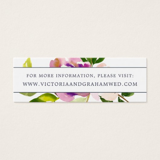 Kaarten van Vibrant Bloom Wedding Website | Mini Mini Visitekaartjes (Voorkant)