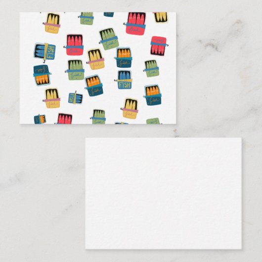 Kaarten van visconserven notitiekaartje (Voorkant / Achterkant)