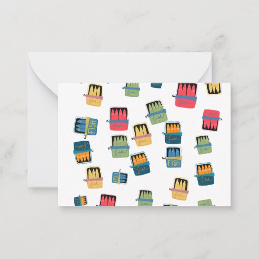 Kaarten van visconserven notitiekaartje (Voorkant)
