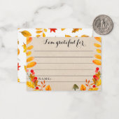 Kaarten van Waardering - Thanksgiving Activiteit Notitiekaartje (Voorkant / Achterkant in situ)