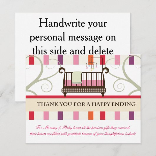 Kaarten van Wieg - Hartelijk dank - Kaart (Voorkant / Achterkant)