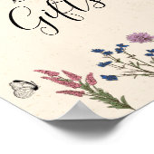 Kaarten van wilde Baby showers en cadeaubonborden Poster (Hoek)