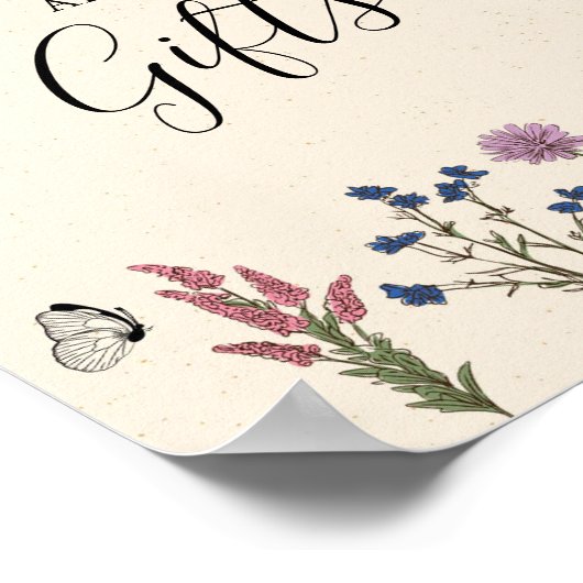  Kaarten van wilde Baby showers en cadeaubonborden Poster (Hoek)
