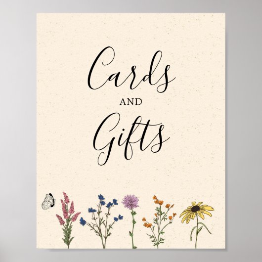 Kaarten van wilde Baby showers en cadeaubonborden Poster (Voorkant)