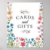 Kaarten van wilde Baby showers en cadeaubonzen Poster (Voorkant)