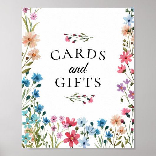 Kaarten van wilde Baby showers en cadeaubonzen Poster (Voorkant)