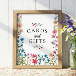 Kaarten van wilde Baby showers en cadeaubonzen Poster