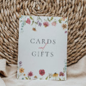 Kaarten van wilde bloemen en steuntenteken