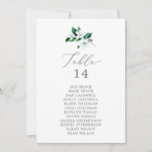 Kaarten van Woodland Greenery Table Number Seating (Voorkant)