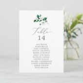 Kaarten van Woodland Greenery Table Number Seating (Staand voorkant)