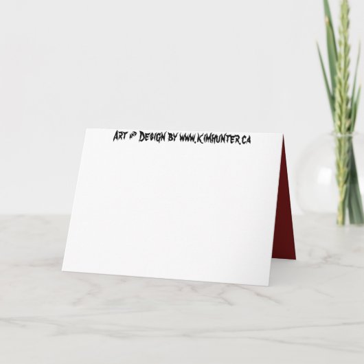 Kaarten van Zombie Horror van Halloween Party (Achterkant)