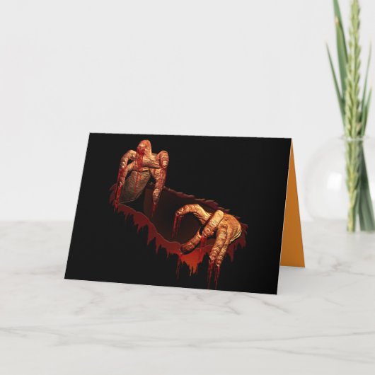 Kaarten van Zombie Horror van Halloween Party (Voorkant)