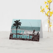 Kaarten - Verjaardag van de Vissen & hengelaars (Gele Bloem)