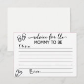 Kaarten voor aangepast advies voor mama om in Baby (Voorkant / Achterkant)