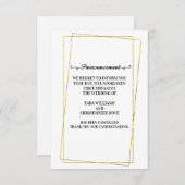 Kaarten voor aankondiging van bruiloft (Voorkant / Achterkant)