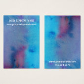 Kaarten voor abstracte Waterverf-verhuurder Visitekaartje (Voorkant /achterkant)