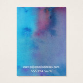 Kaarten voor abstracte Waterverf-verhuurder Visitekaartje (Achterkant)