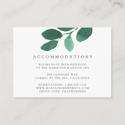 Kaarten voor accommodatie in botanische hotels met (Voorkant)